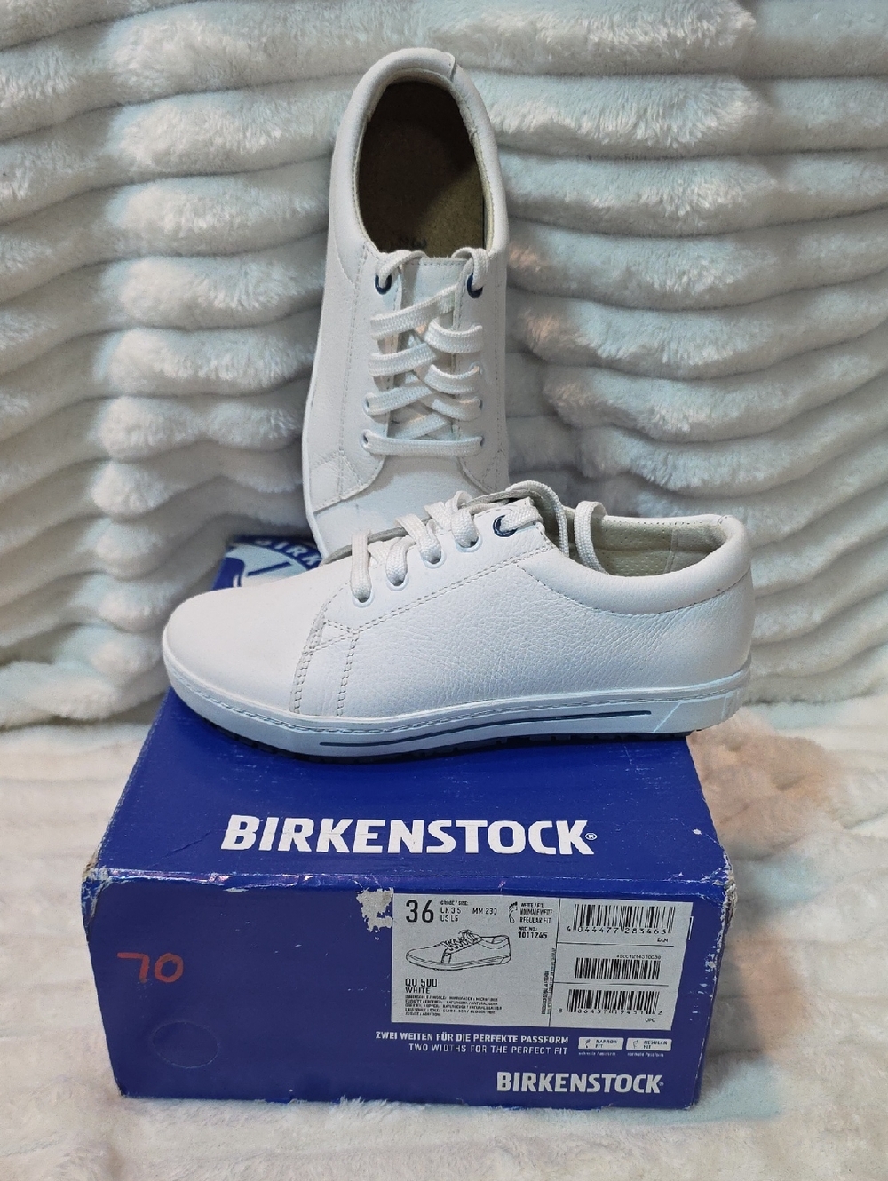Birkenstock White Low-Top Casual‎ Sneakers